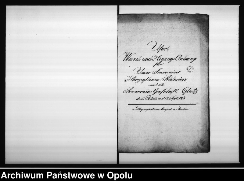 Obraz 5 z jednostki "Acta des Magistrats zu Oppeln betreffend Ufer-Ward und Hegungs-Ordnung"