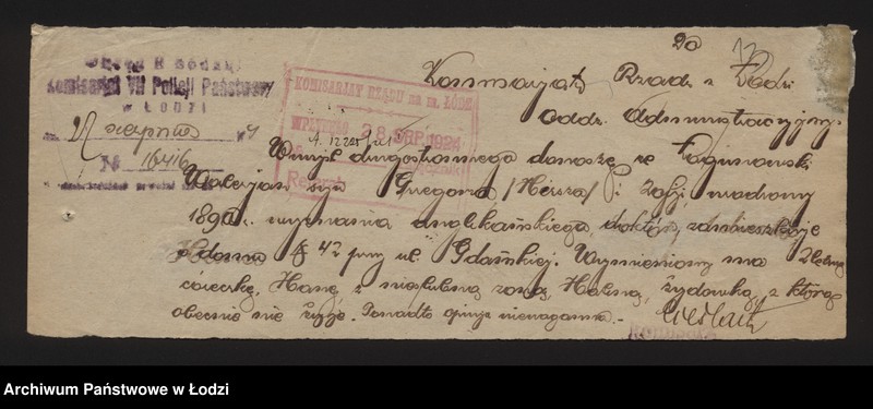 Obraz 14 z jednostki "Nadanie obywatelstwa Nr 3427-5123, 149-210"