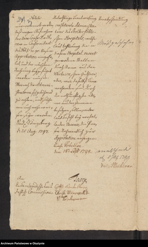 image.from.unit.number "Administrations Rechnung über des Stolterfothsche Legaten Capital und derer Intereßen deßen Einnahme und Ausgabe zu Pobethen Von Michael 1797 bis Michael 1798"