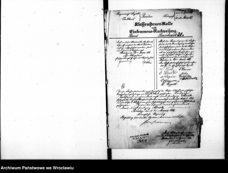 image.from.unit.number "Klassensteuerrolle nebst Eikommens - Nachweisung"