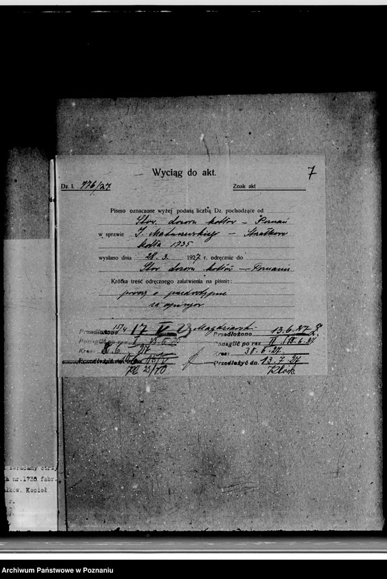 Obraz 10 z jednostki "Warsztat reparacyjny I. Matuszewskiego Strzałkowo powiat wrzesiński"