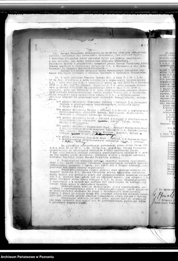 Obraz 13 z jednostki "Reorganizacja oddziałów gminnych Związku Strzeleckiego - okólniki, korespondencja, protokoły zebrań"