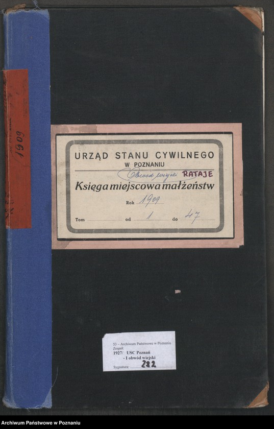 Obraz 2 z jednostki "Księga miejscowa małżeństw [Rejestr główny małżeństw]"