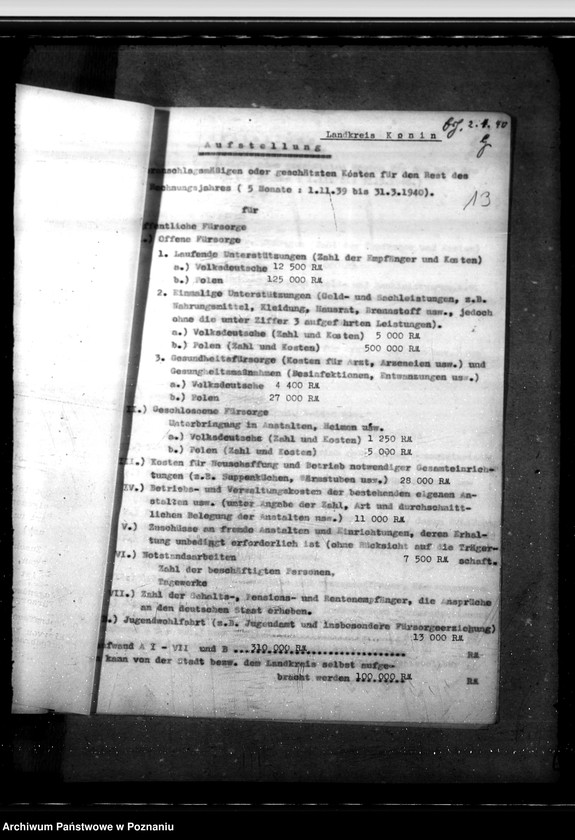 Obraz 18 z jednostki "Zarządzenia i korespondencja w sprawie opieki społecznej, zwłaszcza jej finansowania"