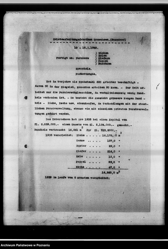 Obraz 5 z jednostki "[Fabryka obróbki drzewnwj w Orzechowie - bilans]."