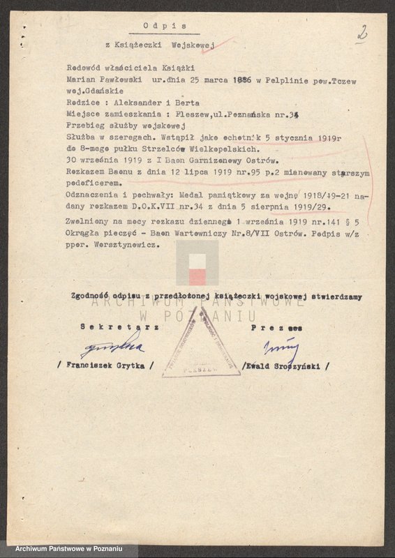 Obraz 15 z jednostki "Życiorysy powstańców wielkopolskich: P - tom lll /Pawłowski Marian - Pielak Michał/."