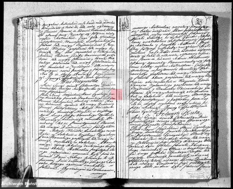 image.from.unit.number "Księga aktów śłubnych gminy suwalskiey, powiatu dąbrowskiego w departamencie łomżyńskim od dnia 1-go miesiąca Maja 1814 po 1-go miesiąca Maja 1815 r-u"