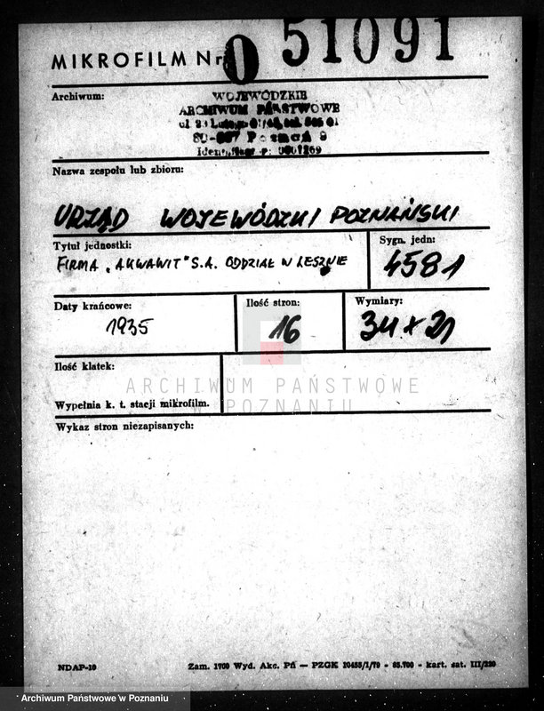 Obraz 2 z jednostki "Firma "Akwawit" S. A. Oddział w Lesznie"