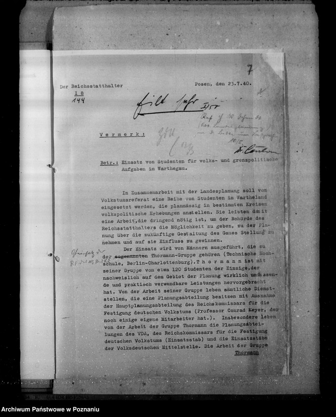 Obraz 11 z jednostki "Einsatz von Studenten für Volks - und grenzpolitische Warthegau"