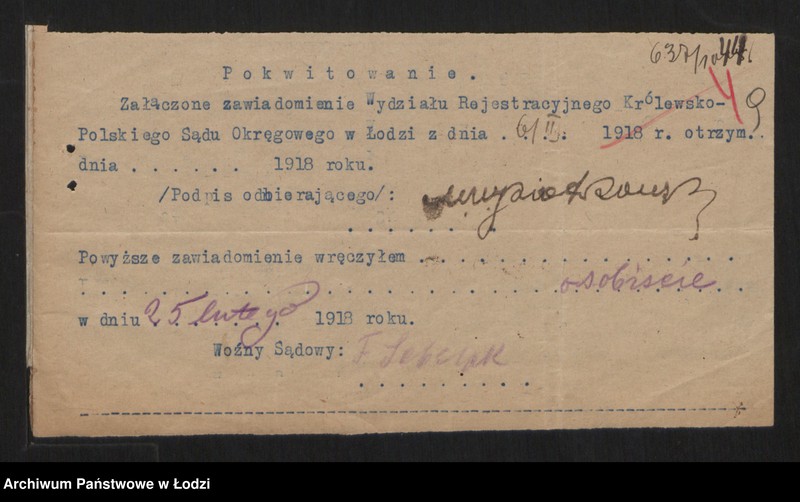 Obraz 11 z jednostki "Mendel Piotrkowski - skład towarów manufakturowych"