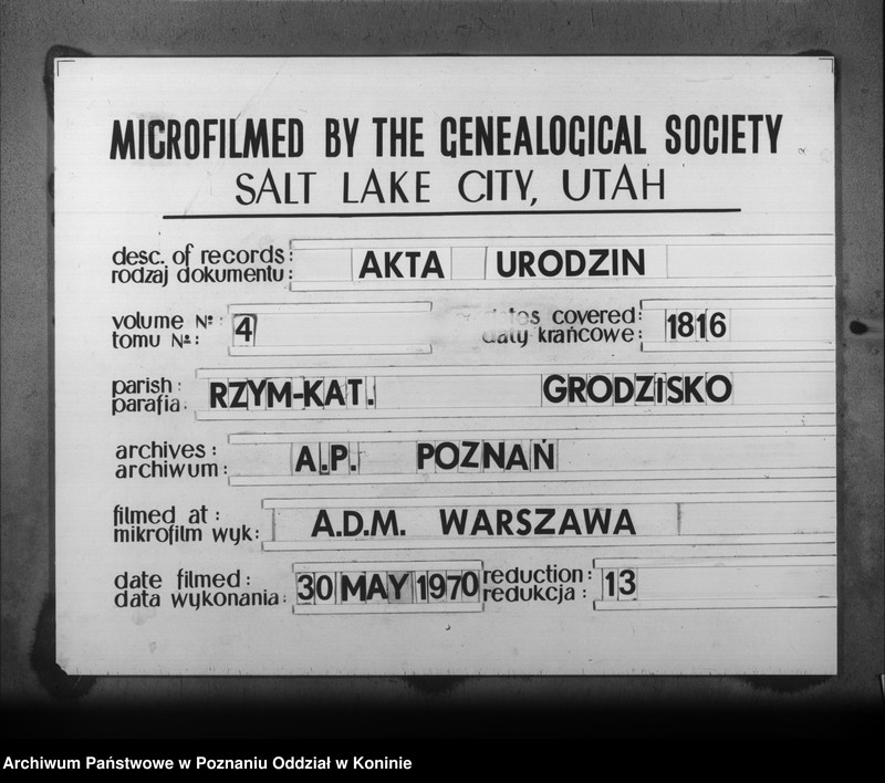 Obraz 1 z jednostki "Księga urodzonych"