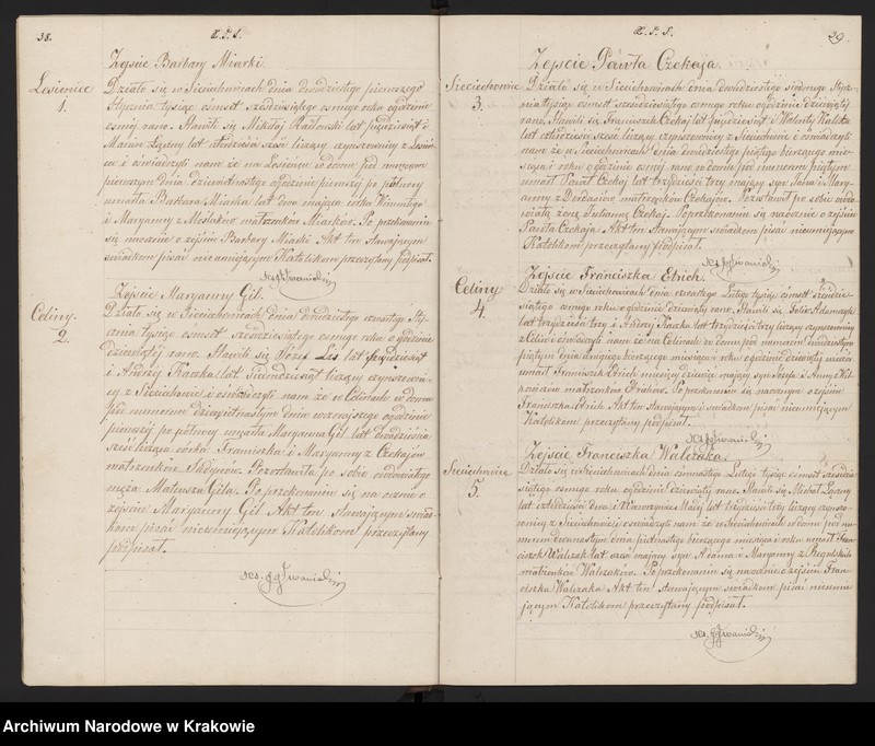 image.from.unit.number "Duplikat ksiąg religijno-cywilnych urodzonych zaślubionych i zejścia  w parafii Sieciechowice z roku 1868"