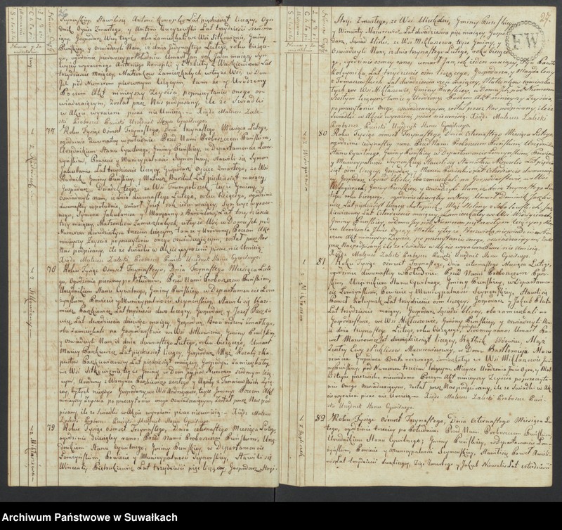 image.from.unit.number "Akta zeszłych gminy puńskiey od 1-go stycznia do dnia ostatniego grudnia 1813 roku."