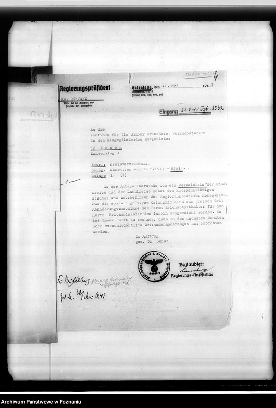 Obraz 8 z jednostki "Verzeichnis von Amtsbezirken"