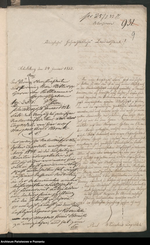 Obraz 13 z jednostki "A. betr. die polizeiliche Beaufsichtigung des polnischen Überläufers Paul /Wladislaus/ Zagrodzki zu Schildberg jetzt Godziętowo"