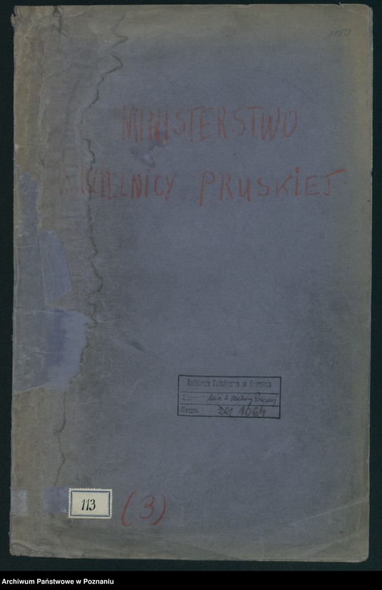 Obraz 2 z jednostki "[Spis akt byłego Ministerstwa byłej Dzielnicy Pruskiej...]"