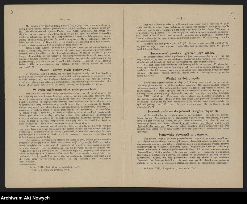 image.from.unit.number "O chrześcijańskie zasady życia państwowego (List pasterski kard. prymasa A. Hlonda - broszura)"