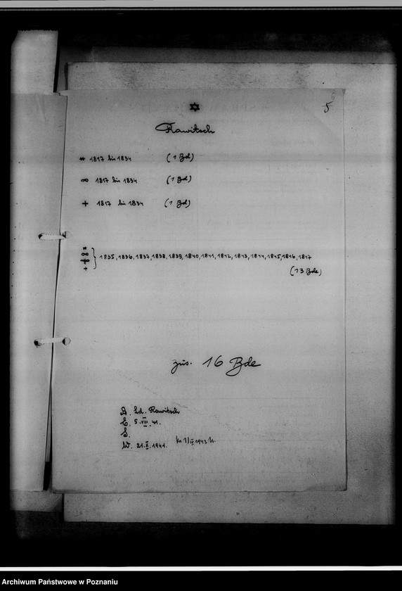 Obraz 10 z jednostki "Judenregister der Gemeinde Kreis Rawitsch [powiat rawicki]"
