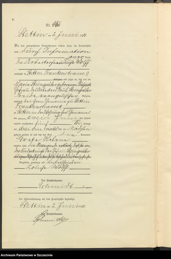 Obraz 4 z jednostki "Geburts-Register (Neben-Register) Band III"