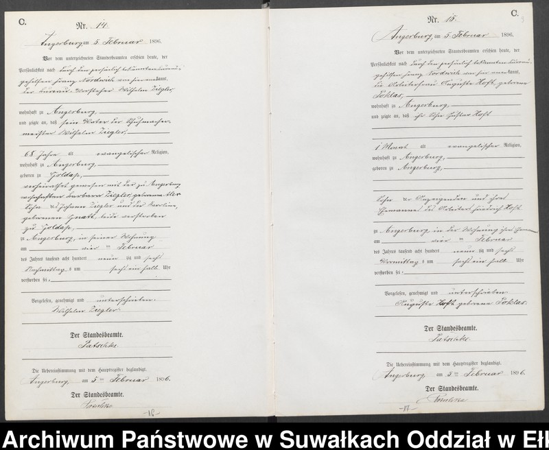 image.from.unit.number "Sterbe-Neben-Register des Preussischen Standes-Amtes Angerburg Kreis Angerburg"