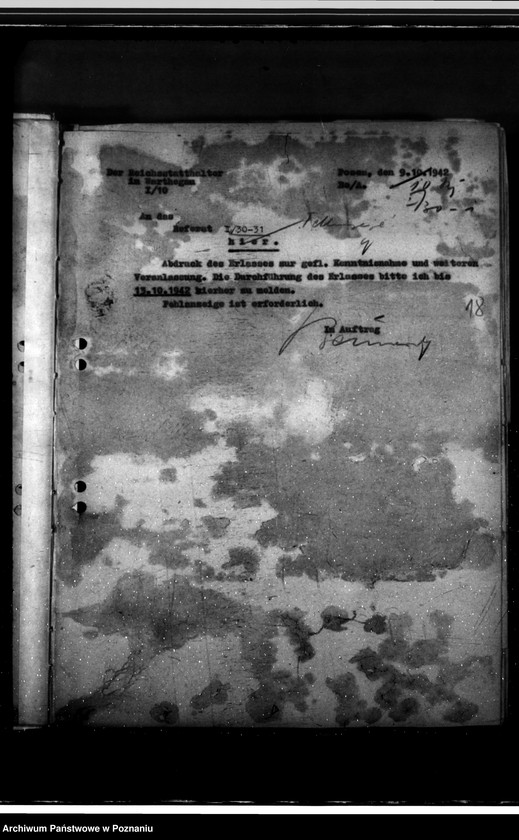 Obraz 20 z jednostki "Rundschreiben des Reichsstatthalters"