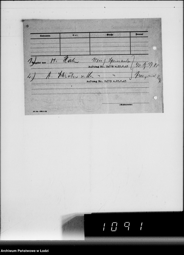 Obraz 14 z jednostki "Lebensmitteleinkauf, Aufträge, [Lieferscheinen und Rechnungen] 20461-20720"