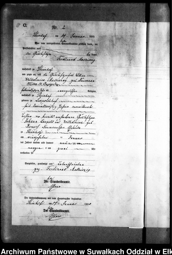 image.from.unit.number "Sterbe-Neben-Register des Preussischen Standes-Amtes Gr. Strengeln Kreis Angerburg"