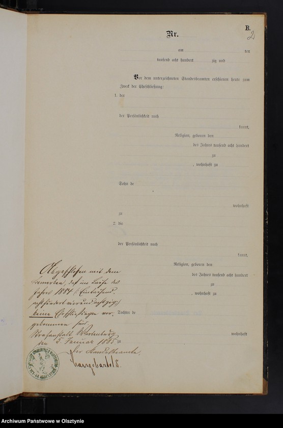 image.from.unit.number "Heiraths-Haupt-Register /wpisów nie było/"