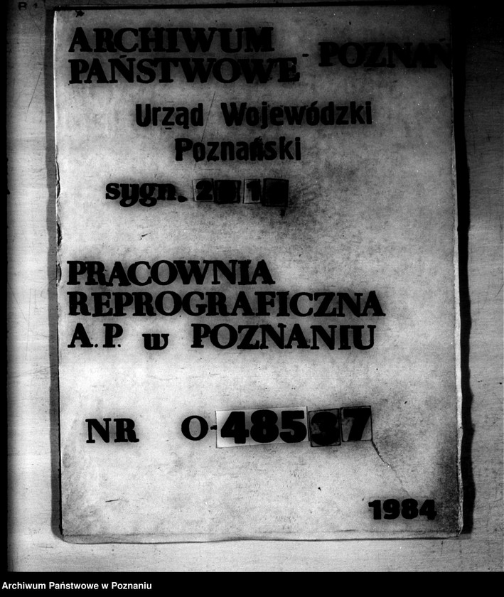 Obraz 1 z jednostki "Rejestr 12f Sprawy dotyczące działek obciążonych z art.. 54 rejestr 9f"