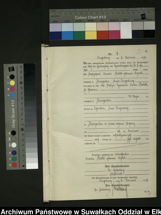 image.from.unit.number "[Sterbe - Register (Neben - Register) Standesamt Angerburg einschl. der Bezirke Gross Strengeln, Kehlen und Prinowen]"