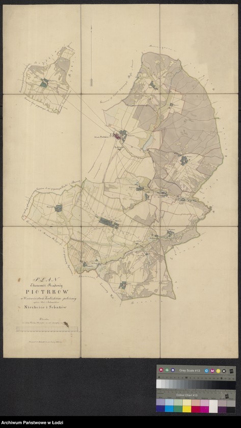 Obraz 1 z jednostki "Plan Ekonomii Rządowey Piotrków ... oprócz Wsi i Folwarków Niechcice i Sobaków"
