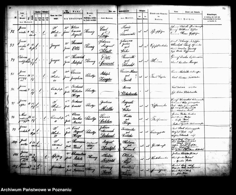 Obraz 13 z jednostki "[Akta ślubów, zgonów, urodzeń i chrztów]"