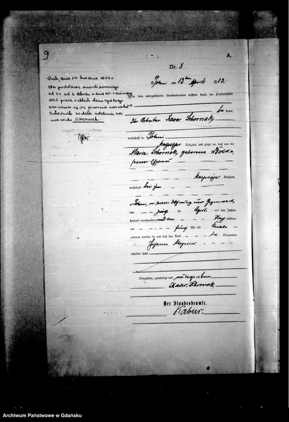 Obraz 13 z jednostki "Księga urodzeń"