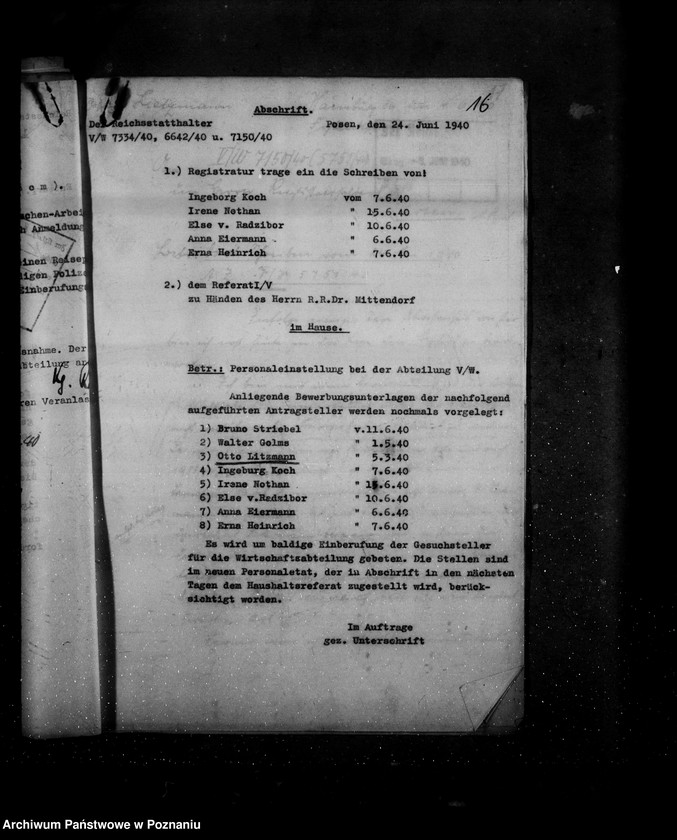 Obraz 20 z jednostki "Bewerbungen um Anstellung"