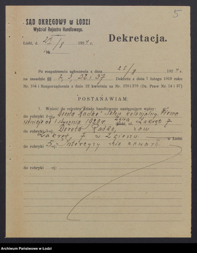 Obraz 7 z jednostki "Dorota Ratke- sklep spożywczy"