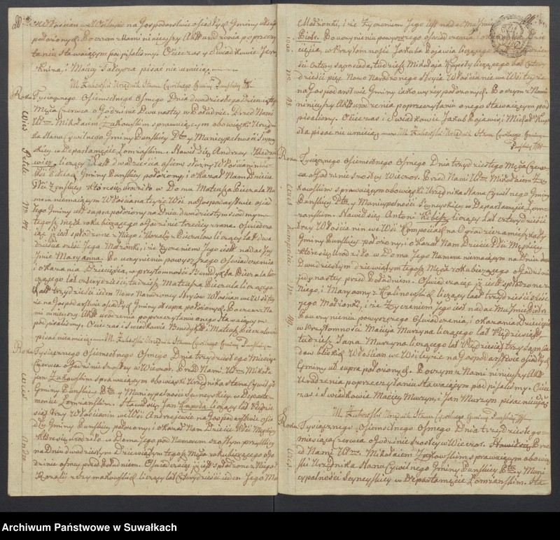 image.from.unit.number "Akta urodzonych gminy puńskiey rok 1808"