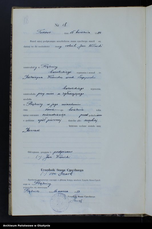 image.from.unit.number "Ksiega urodzeń Nr 1 - 50,1 - 43,1 - 54,1 - 49 /brak 1884,i 1 - 51 /przepisana w języku polskim z oryginału niemieckiego w dniach 10.06.- 24.06.1950/"