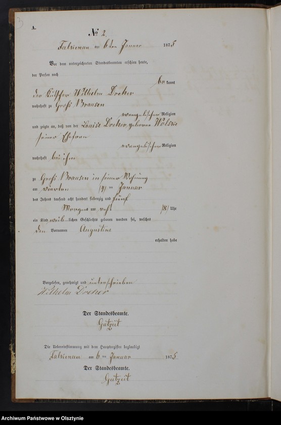 Obraz 5 z jednostki "Geburts-Neben-Register Nr 1 - 50"