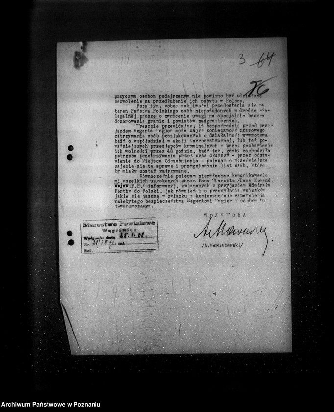 Obraz 7 z jednostki "/Ochrona przedstawicieli obcych państw podczas pobytu w Polsce- tajne/"