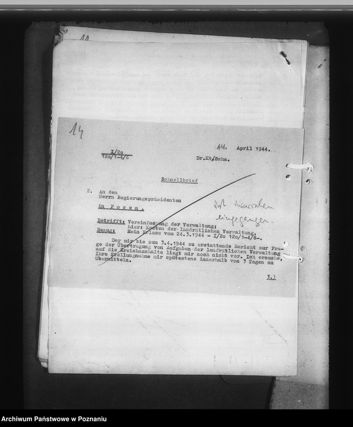 Obraz 18 z jednostki "Vereinfachung der Verwaltung. Kosten der landrätlichen Verwaltung"