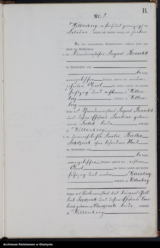 image.from.unit.number "Heiraths-Neben-Register Nr 1 - 20"