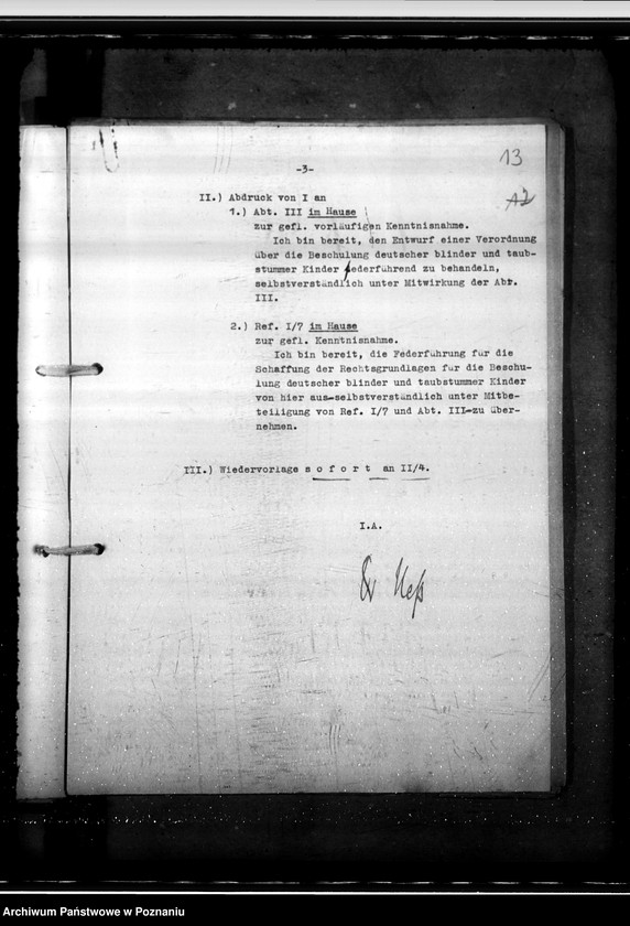 Obraz 17 z jednostki "Beschulung von Kindern in Erziehungsanstalten. Beschulung blinder und taubstummer Kinder."