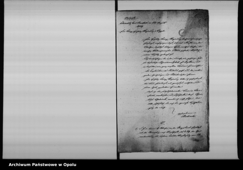 Obraz 5 z jednostki "Acta des Magistrats zu Oppeln betreffend die Anlage einer Bierbrauerei in dem sub No 35 vor dem Oderthore hierselbst belegenen Hause"