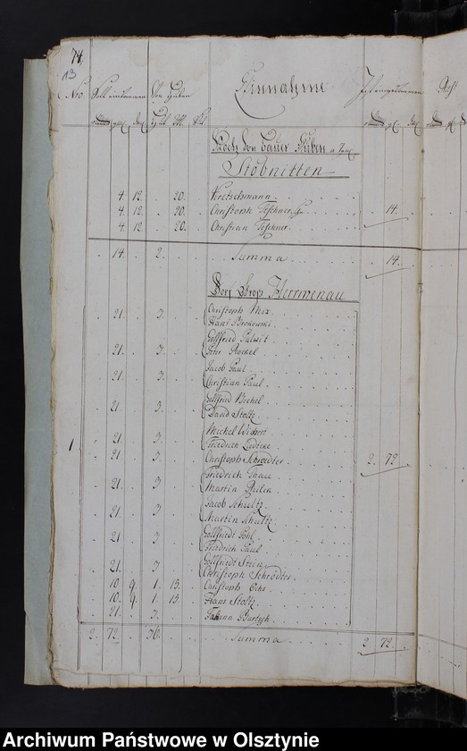 image.from.unit.number "Jahr Kirchen Rechnung der Silberbachschen Kirche aller Einnahme und Ausgabe wie auch Bau-Rechnung"