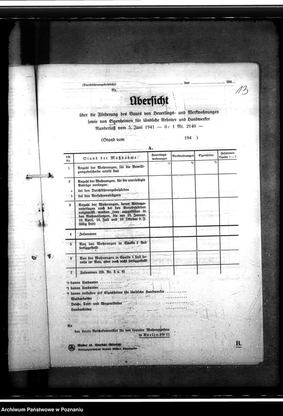 Obraz 18 z jednostki "Förderung des Landarbeiterwohnungsbaues"