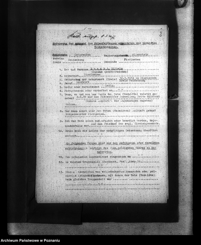 Obraz 6 z jednostki "Amtliche Meldungen Kreis Neidenburg (Nidzica)"