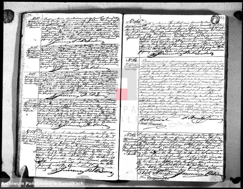 image.from.unit.number "Księga duplikat urodzonych, zaślubionych i umarłych urzędnika stanu cywilnego, parafyi suwalskiey na rok 1834"