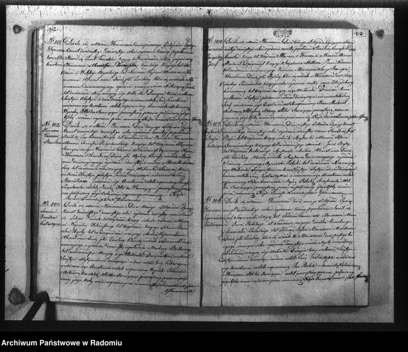 image.from.unit.number "Dupplikat metryk religijno - cywilnych kościoła Głowaczewskiego na Rok Pański 1829"