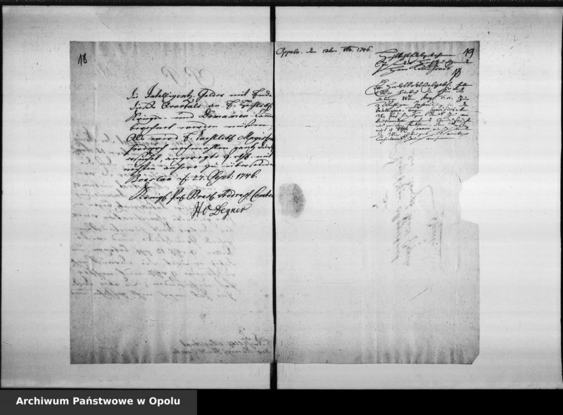 Obraz 17 z jednostki "Acta des Magistrats zu Oppeln betreffend die Inserenda in die Zeitungen und Intelligenz Blätter auch Provinzial Blätter"