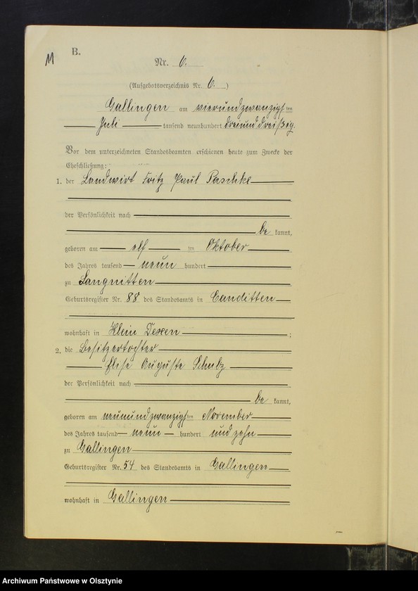 image.from.unit.number "Heirats-Neben-Register Nr 1 - 16 [ Księga małżeństw - wtóropis ]"